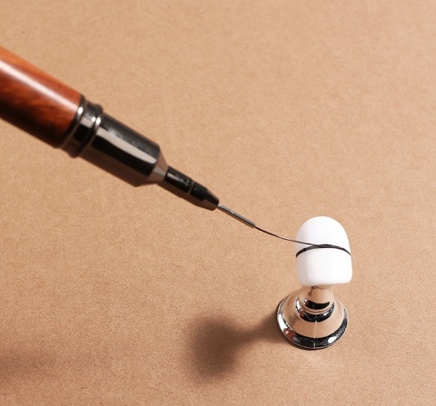 Pędzelek Zestaw 5 Pędzelków Do Żelu Zdobień, Drewniana Grawerowana Rączka