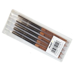 Pędzelek Zestaw 5 Pędzelków Do Żelu Zdobień, Drewniana Grawerowana Rączka