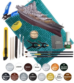 Okręt, japoński pancernik Yamato Full Hull skala 1:700 451510