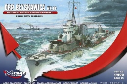 Okręt polski niszczyciel ORP Błyskawica skala 1:400 Mirage 400615