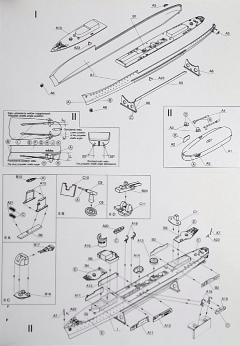 Okręt polski niszczyciel ORP Błyskawica skala 1:400 Mirage 400615