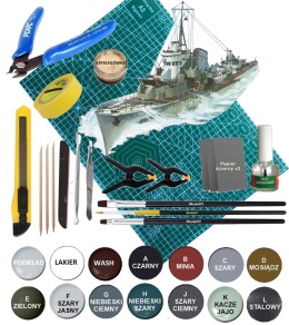 Okręt polski niszczyciel ORP Błyskawica skala 1:400 Mirage 400615
