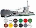 Polski okręt podwodny ORP Orzeł skala 1:400 Mirage 400407