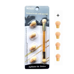 Pędzelek Aplikator do ombre stempel do lakierów hybrydowych pędzel + 10 gąbek