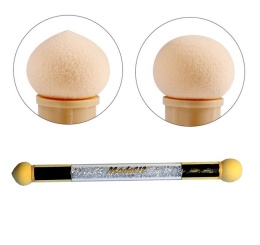 Pędzelek Aplikator do ombre stempel do lakierów hybrydowych pędzel + 10 gąbek