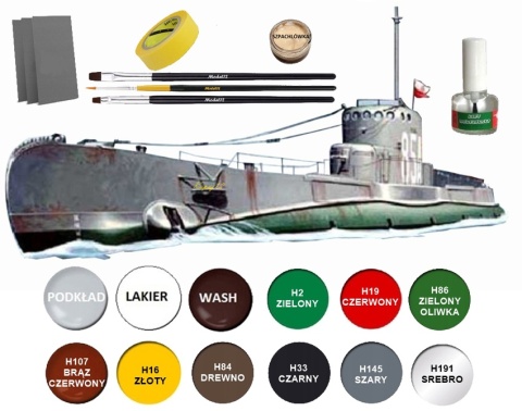 Polski okręt podwodny ORP Orzeł skala 1:400 Mirage 400407