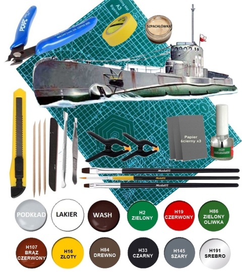 Polski okręt podwodny ORP Orzeł skala 1:400 Mirage 400407