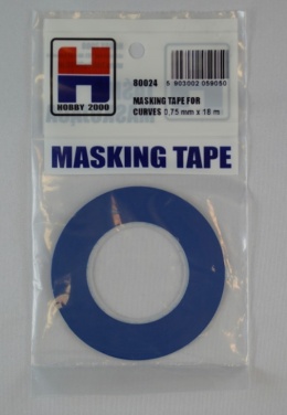 Taśma maskująca do krzywizn, masking tape 0,75 mm x 18m Hobby 2000 80024