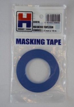 Taśma maskująca do krzywizn, masking tape 3,5 mm x 18m Hobby 2000 80016