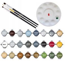 Zestaw farb do modeli samolotów, czołgów, Super jakość + podkład, lakier..