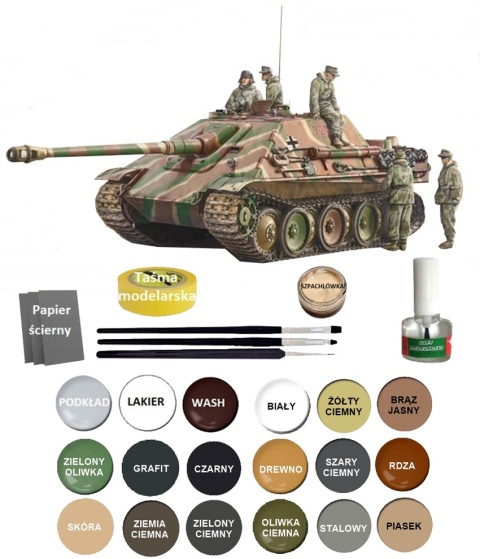 CZOŁG, niemieckie działo Jagdpanther z załogą Italeri skala 1:35 6564