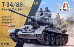 Model do sklejania czołgu T34/85 RUDY 102 +podkład, lakier, pędzle, farby +