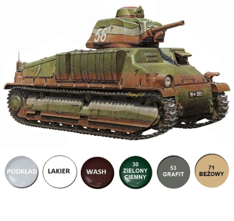 Model francuskiego czołgu Somua S 35 Heller skala 1:72