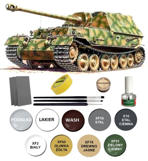 Model niemieckiego czołgu Ferdynand SD.KFZ. 184 Zvezda Skala 1:72 5041