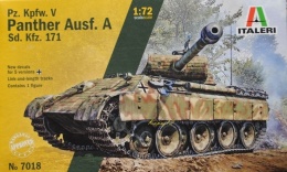 Model niemieckiego czołgu Panther Ausf.A Sd. Kfz.171 Italeri Skala 1:72 7018