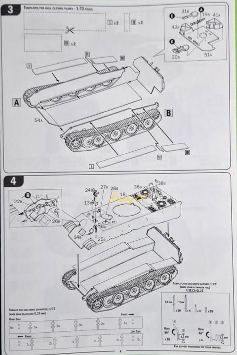 Model niemieckiego czołgu Panther Ausf.A Sd. Kfz.171 Italeri Skala 1:72 7018