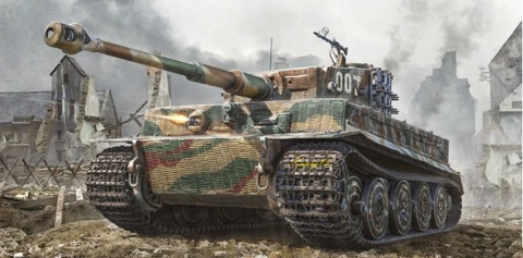 Model niemieckiego czołgu Tygrys VI Tiger I Ausf E. Italeri Skala 1:35 6754