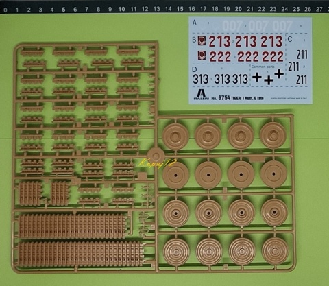 Model niemieckiego czołgu Tygrys VI Tiger I Ausf E. Italeri Skala 1:35 6754