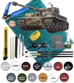 Model niemieckiego czołgu Tygrys VI Tiger I Ausf E. Italeri Skala 1:35 6754