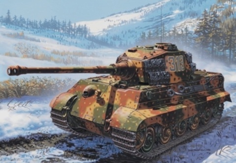 Model niemieckiego czołgu Tygrys Sd. KFZ. 182 King Tiger Italeri Skala 1:72 7004