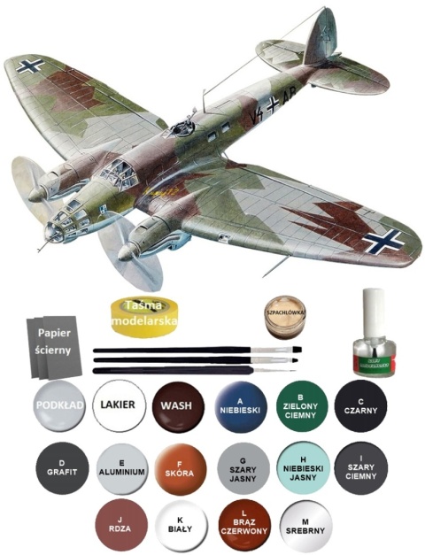 Model samolotu do sklejania Heinkel He 111E Emil Roden Skala 1:72