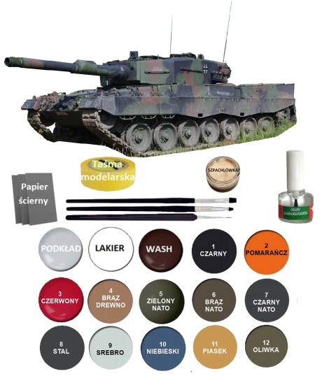 Plastikowy model czołgu Niemiecka Armia Leopard 2A4 Academy Skala 1:72 13428