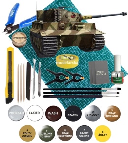 Plastikowy model czołgu Tygrys Tiger-I Ver. Late Academy Skala 1:72 13431