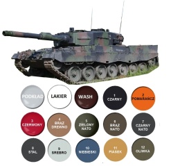 Plastikowy model czołgu Niemiecka Armia Leopard 2A4 Academy Skala 1:72 13428