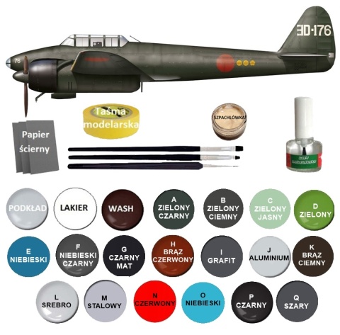 Plastikowy model samolotu Nakajima J1N1-S Gekko Hobby 2000 Skala 1:72 72054