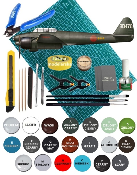 Plastikowy model samolotu Nakajima J1N1-S Gekko Hobby 2000 Skala 1:72 72054