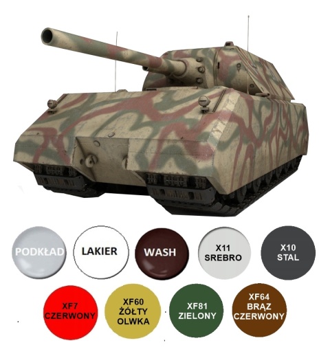 Model superciężkiego niemieckiego czołgu Maus Mysz Zvezda Skala 1:72 5073