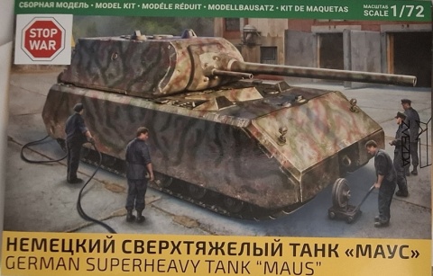 Model superciężkiego niemieckiego czołgu Maus Mysz Zvezda Skala 1:72 5073