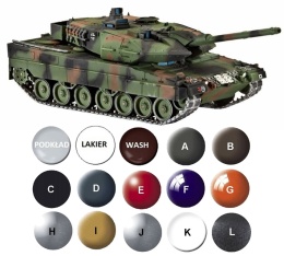 Plastikowy model czołgu Niemiecka Armia Leopard 2A46/A6M Revell Skala 1:72 03180