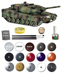 Plastikowy model czołgu Niemiecka Armia Leopard 2A46/A6M Revell Skala 1:72 03180