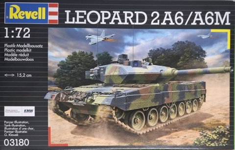 Plastikowy model czołgu Niemiecka Armia Leopard 2A46/A6M Revell Skala 1:72 03180