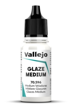 VALLEJO GLAZE MEDIUM. Bezbarwna glazura do farb akrylowych 70.596 18 ml